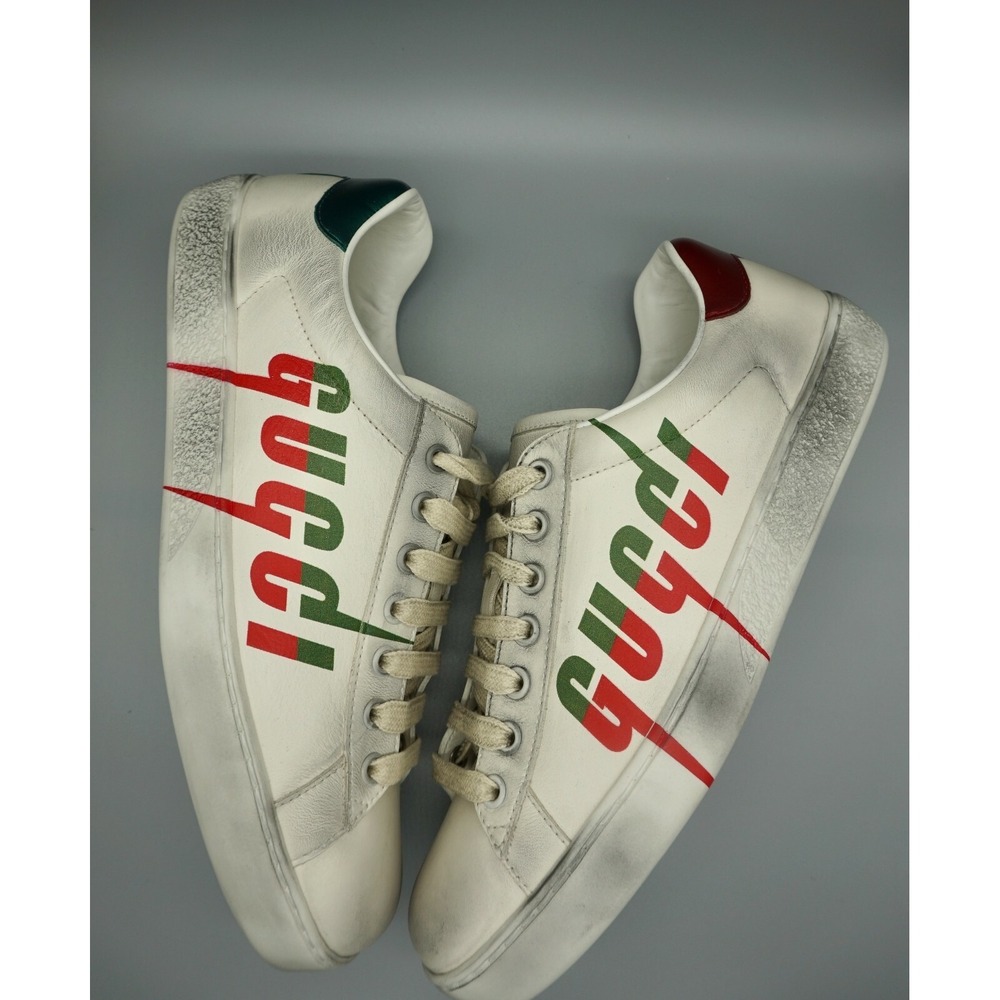 NWT Gucci Men Blade Ace Distressed Sneakers Size US Mens 6.5